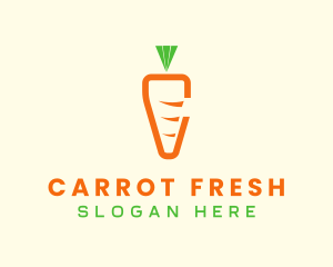 Carrot Veggie Letter C logo design