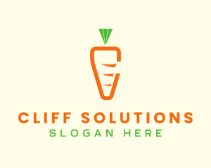 Carrot Veggie Letter C logo design