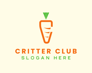 Carrot Veggie Letter C logo design