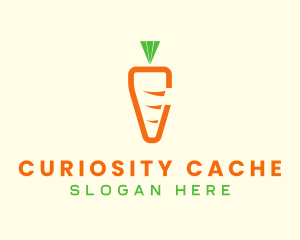 Carrot Veggie Letter C logo design