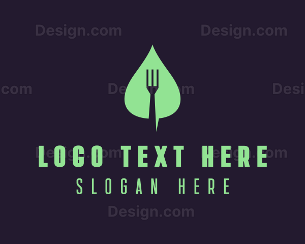 Fork Vegan Food Logo