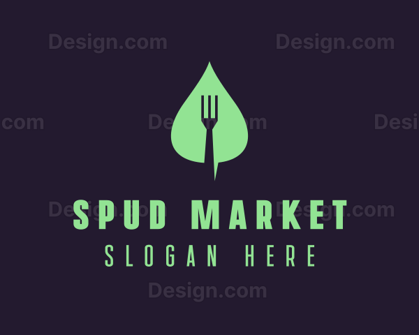 Fork Vegan Food Logo