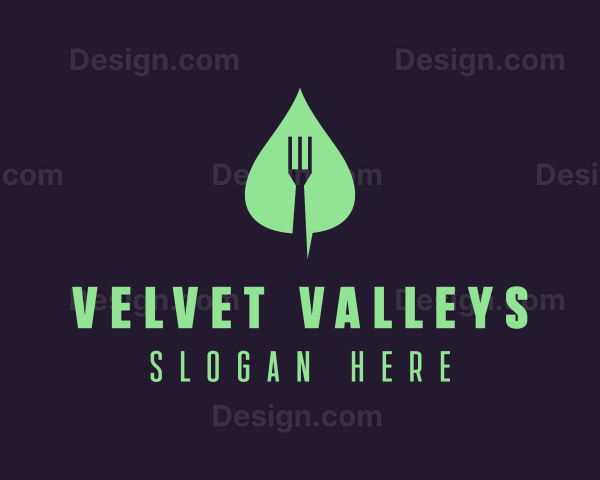 Fork Vegan Food Logo