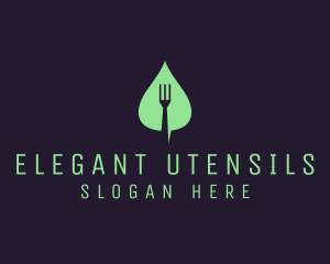 Leaf Fork Vegan Food logo design