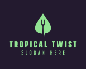 Fork Vegan Food Logo