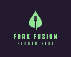 Fork Vegan Food logo design