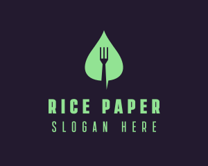 Fork Vegan Food logo design