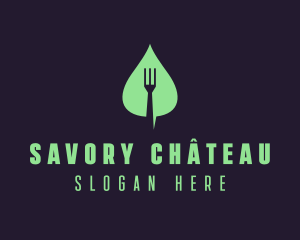 Fork Vegan Food logo design