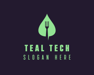 Fork Vegan Food logo design