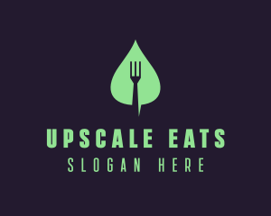 Fork Vegan Food logo design