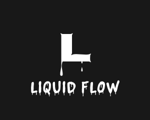 Liquid Paint Dripping logo design