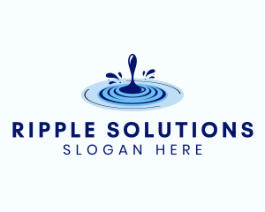 Water Drop Ripple logo design