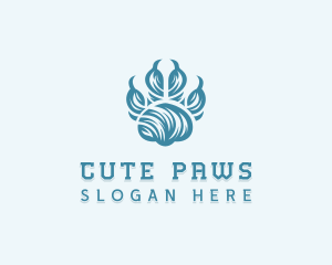 Wildlife Zoo Paw logo design