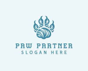 Wildlife Zoo Paw logo design