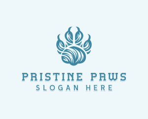 Wildlife Zoo Paw logo design