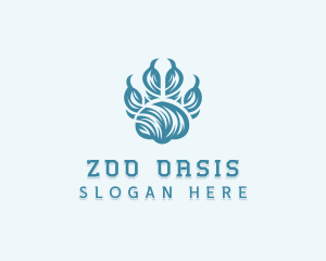 Wildlife Zoo Paw logo design