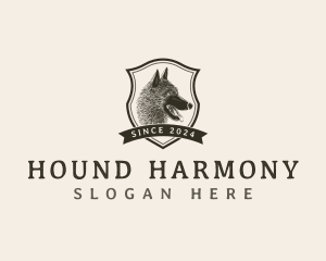 Canine Hound Dog logo