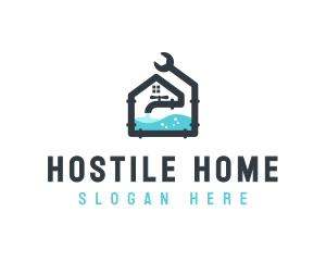 Home Plumbing Pipe Faucet logo design