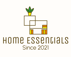 Home Bookshelf Furniture logo design