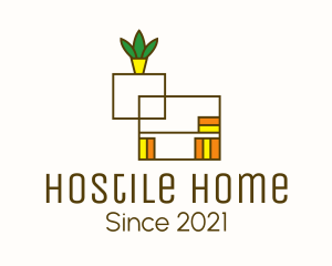 Home Bookshelf Furniture logo design