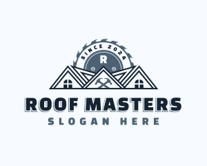 Carpentry Construction Roofing logo design