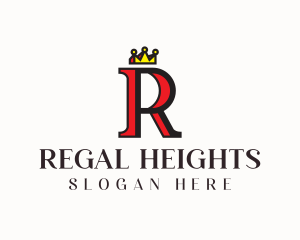 Regal Crown Letter R logo design