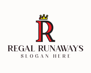 Regal Crown Letter R logo design