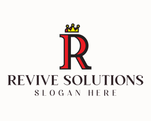 Regal Crown Letter R logo design