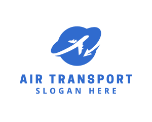 Logistics Airplane Orbit logo design