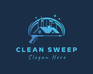 Clean House Building Maintenance  logo design