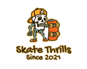 Skeleton Skater Tattoo logo