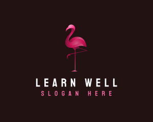 Flamingo Bird Wellness logo design