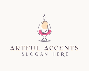 Wine Candle Decor logo design