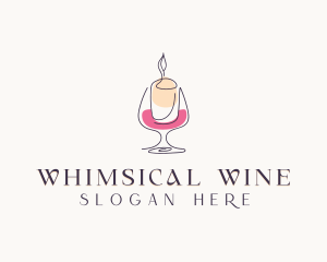 Wine Candle Decor logo design