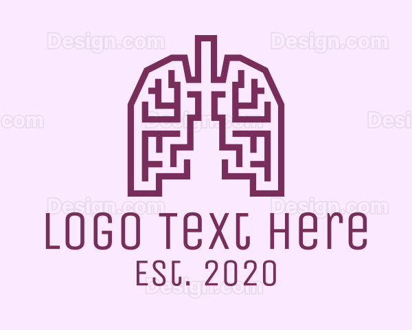 Violet Respiratory Lungs Labyrinth Logo