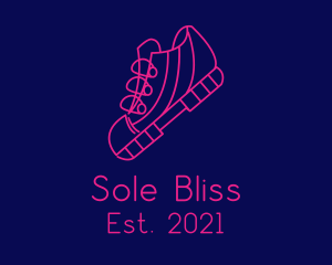 Thick Sole Sneaker Line logo design