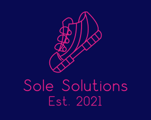 Thick Sole Sneaker Line logo design