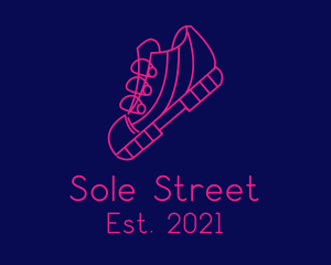 Thick Sole Sneaker Line logo design