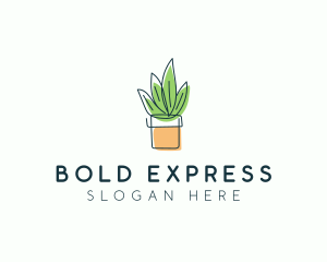 Plant Line Art logo design