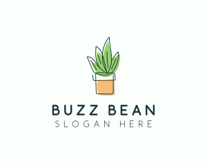 Plant Line Art logo design