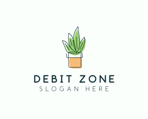 Plant Line Art logo design