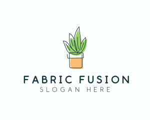 Plant Line Art logo design