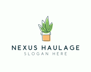 Plant Line Art logo design