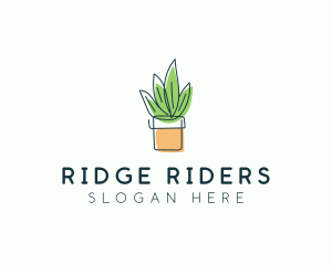 Plant Line Art logo design