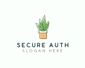 Plant Line Art logo design