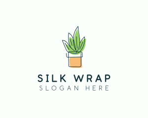 Plant Line Art logo design