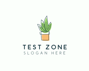 Plant Line Art logo design