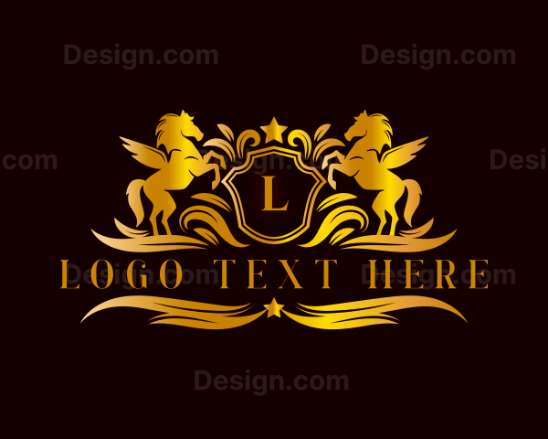 Luxury Pegasus Horse Logo