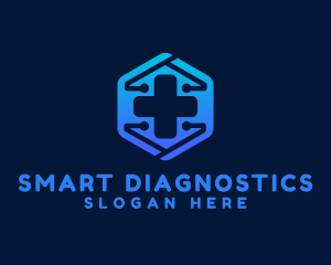 Tech Medical Cross logo design