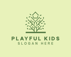 Green Kids Treehouse  logo design